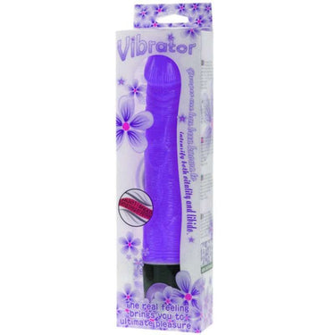Vibratore Dildo Venato Multispeed in TPR Viola - Emozioni Intense